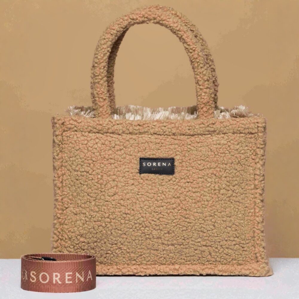SORENA Teddy Honey Medium Tote Bag
