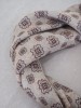 Lunt skjerf, burgunder og beige