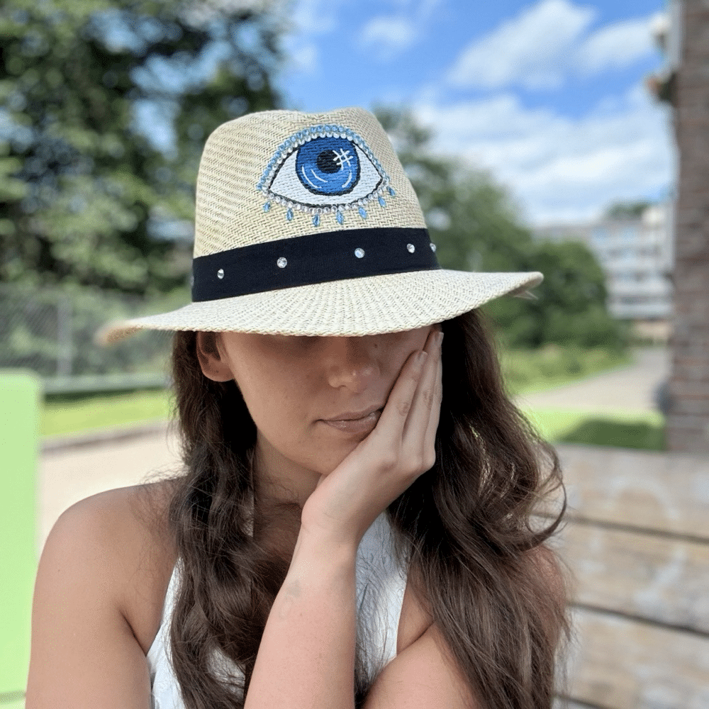 SORENA Hat Crystal Eye – Beige