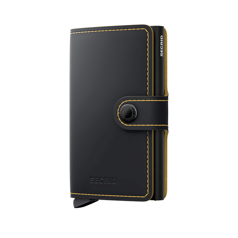 SECRID Miniwallet Matte Black & Ochre