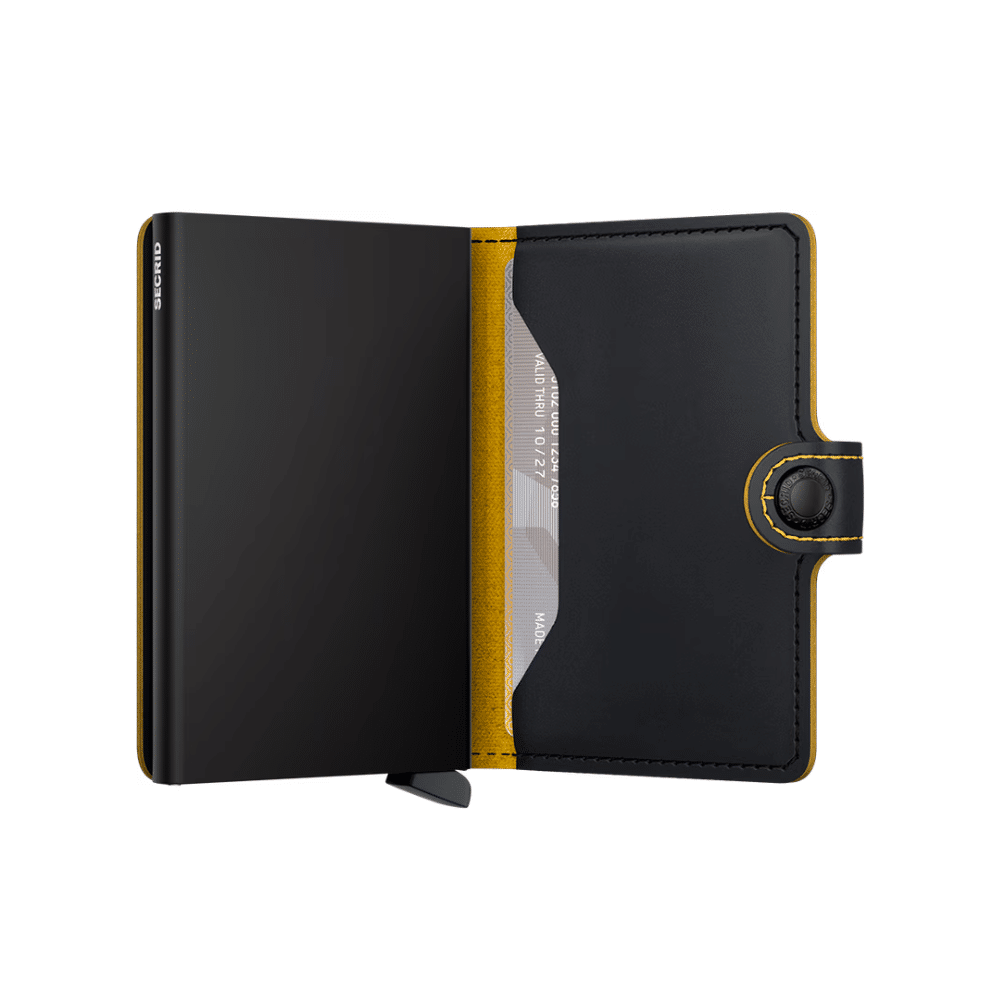 SECRID Miniwallet Matte Black & Ochre
