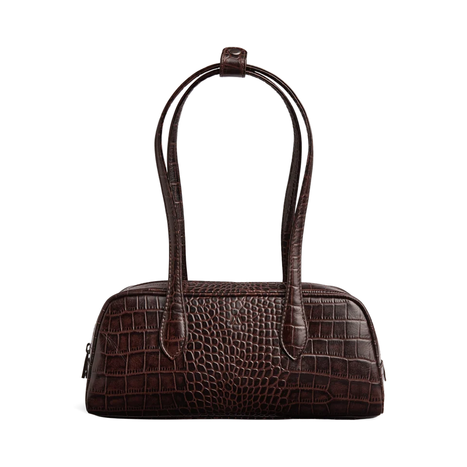 Markberg Edena veske, Croco Espresso Brown