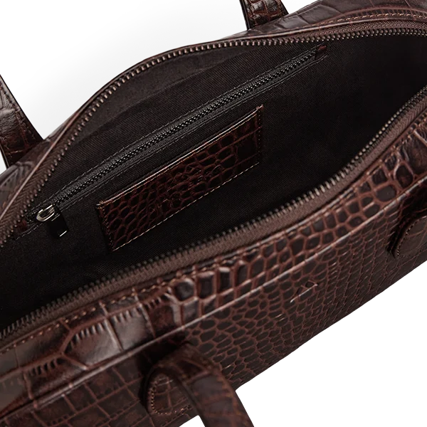 Markberg Edena veske, Croco Espresso Brown