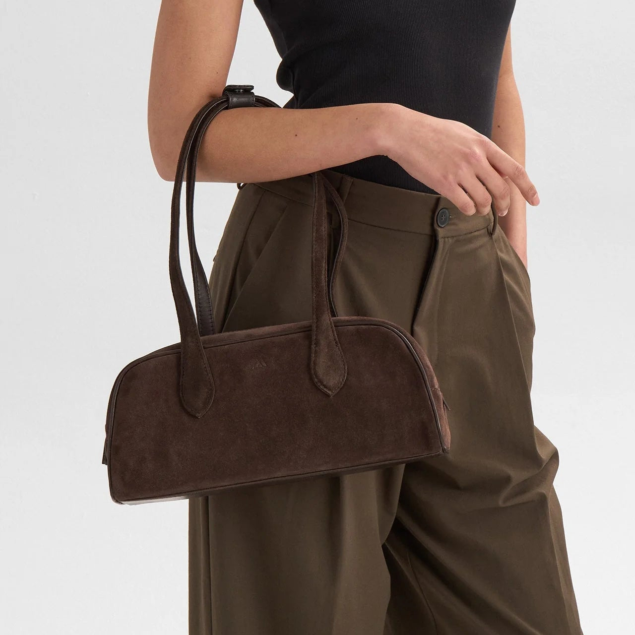 Markberg Edena semsket veske, Dark Brown