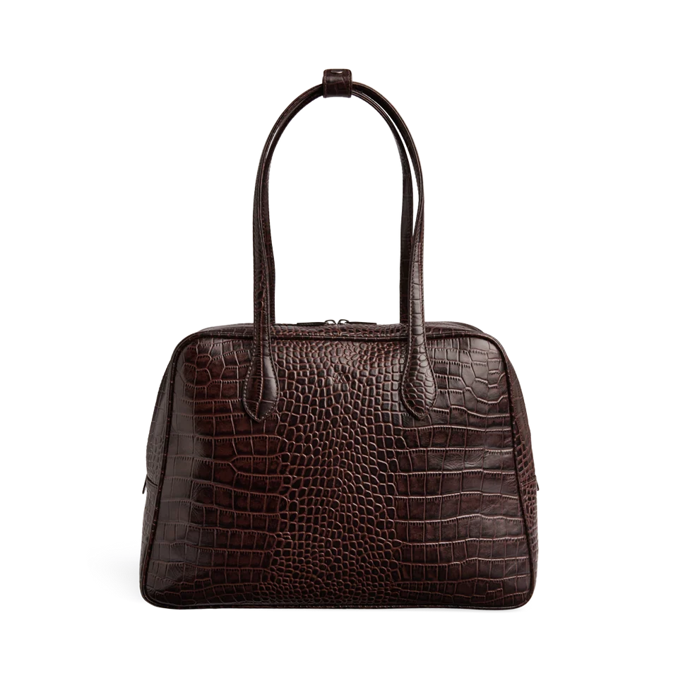 Markberg Elara jobbveske, Croco Espresso Brown