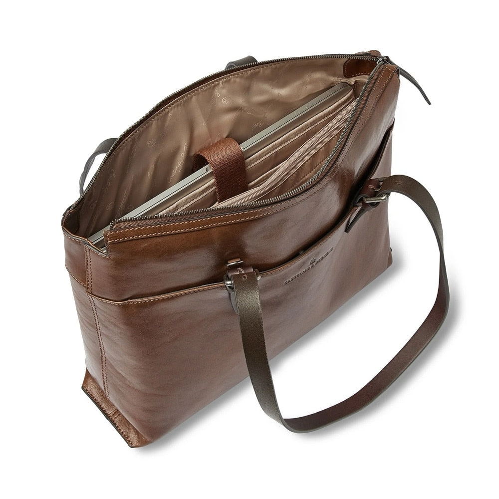 Castelijn & Beerens Rien PC-skulderveske, lys brun (natural)