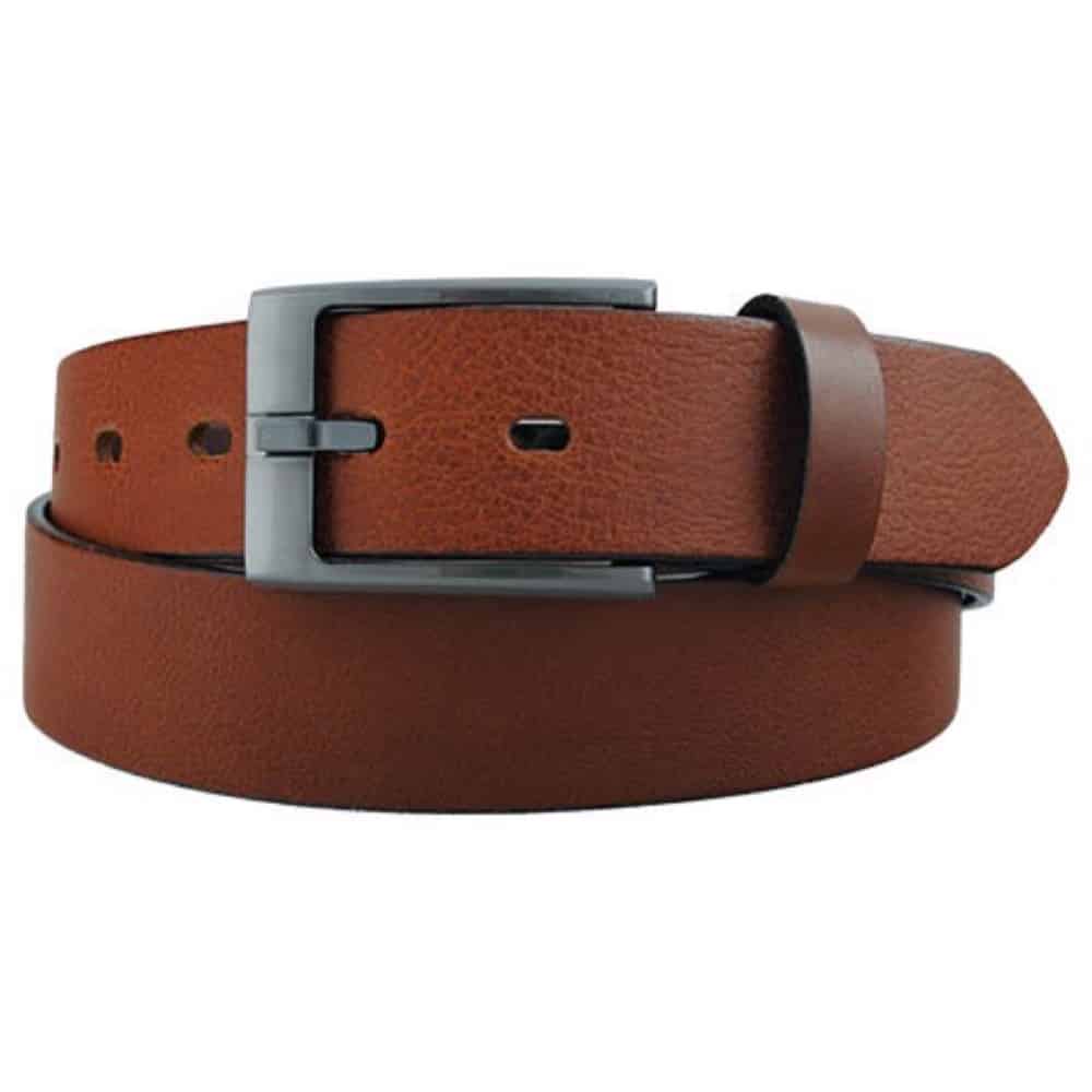 BSWK Casual Basic skinnbelte til herre, Brown
