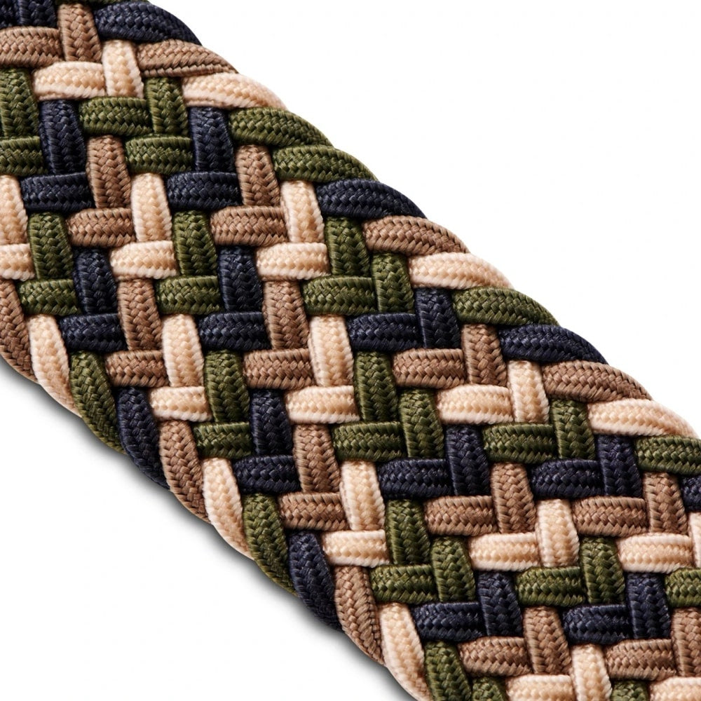BSWK Elastisk herrebelte, Multi - grønn/beige/brun/blå