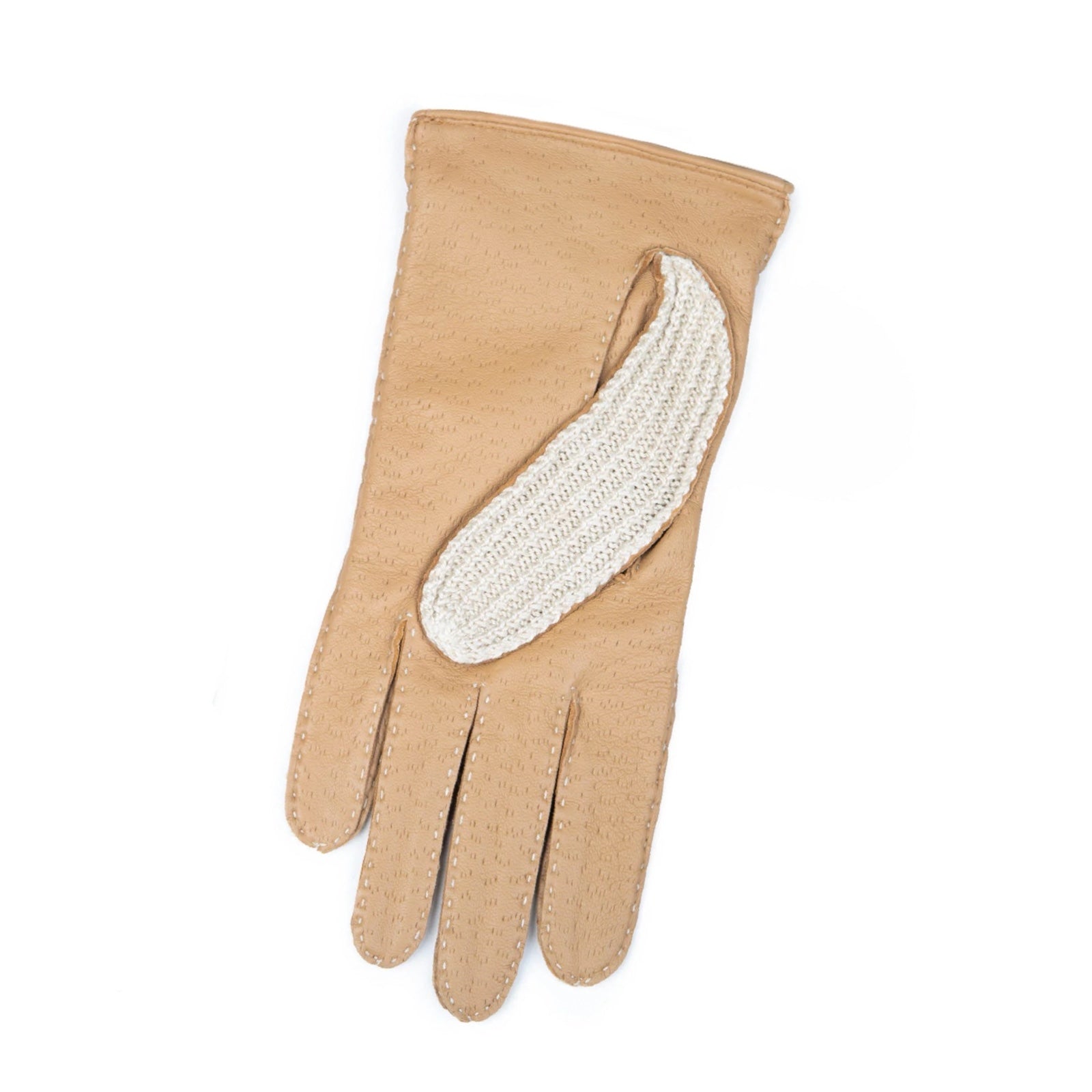 DENTS Kelly - feminine kjørehansker med crochet overhånd, Toffee