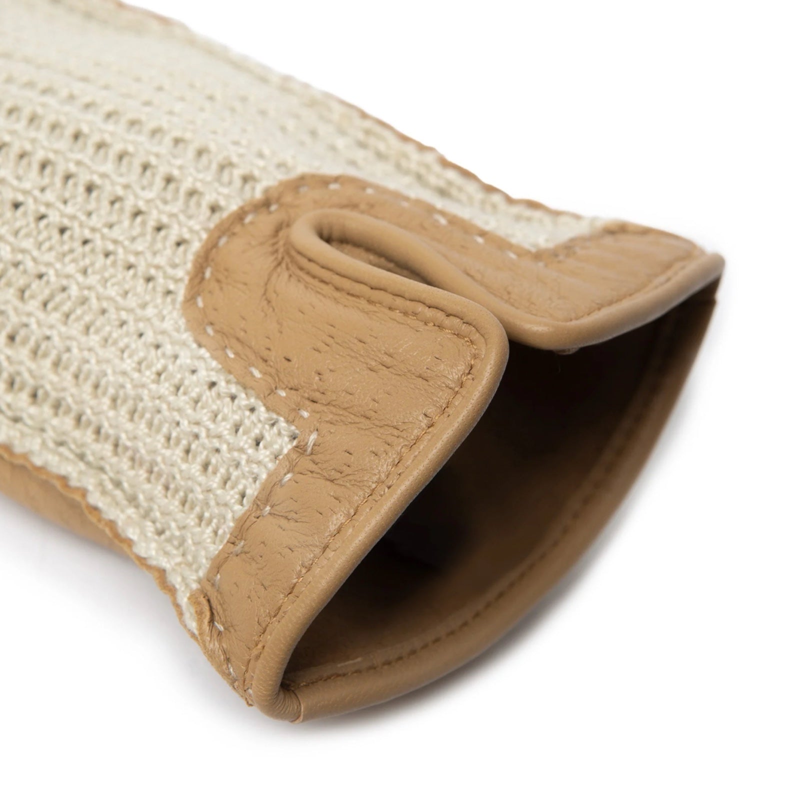 DENTS Kelly - feminine kjørehansker med crochet overhånd, Toffee