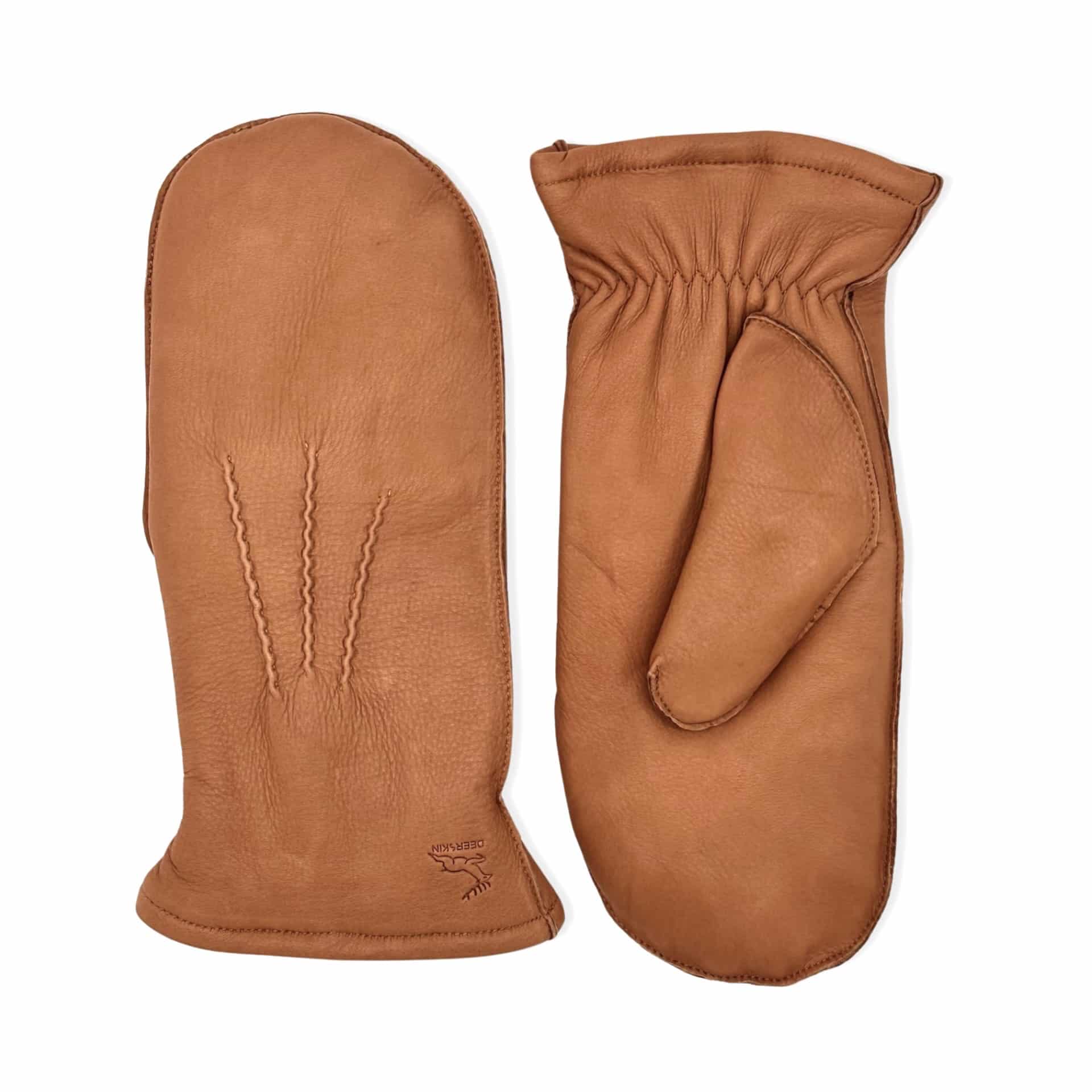 70849806 - cognac Vott i hjorteskinn med fleece_fiber-fõr