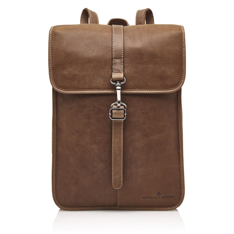 72 9575 Castelijn _ Beerens - Carisma - Laptop Backpack 15.6_ RFID - cognac forside