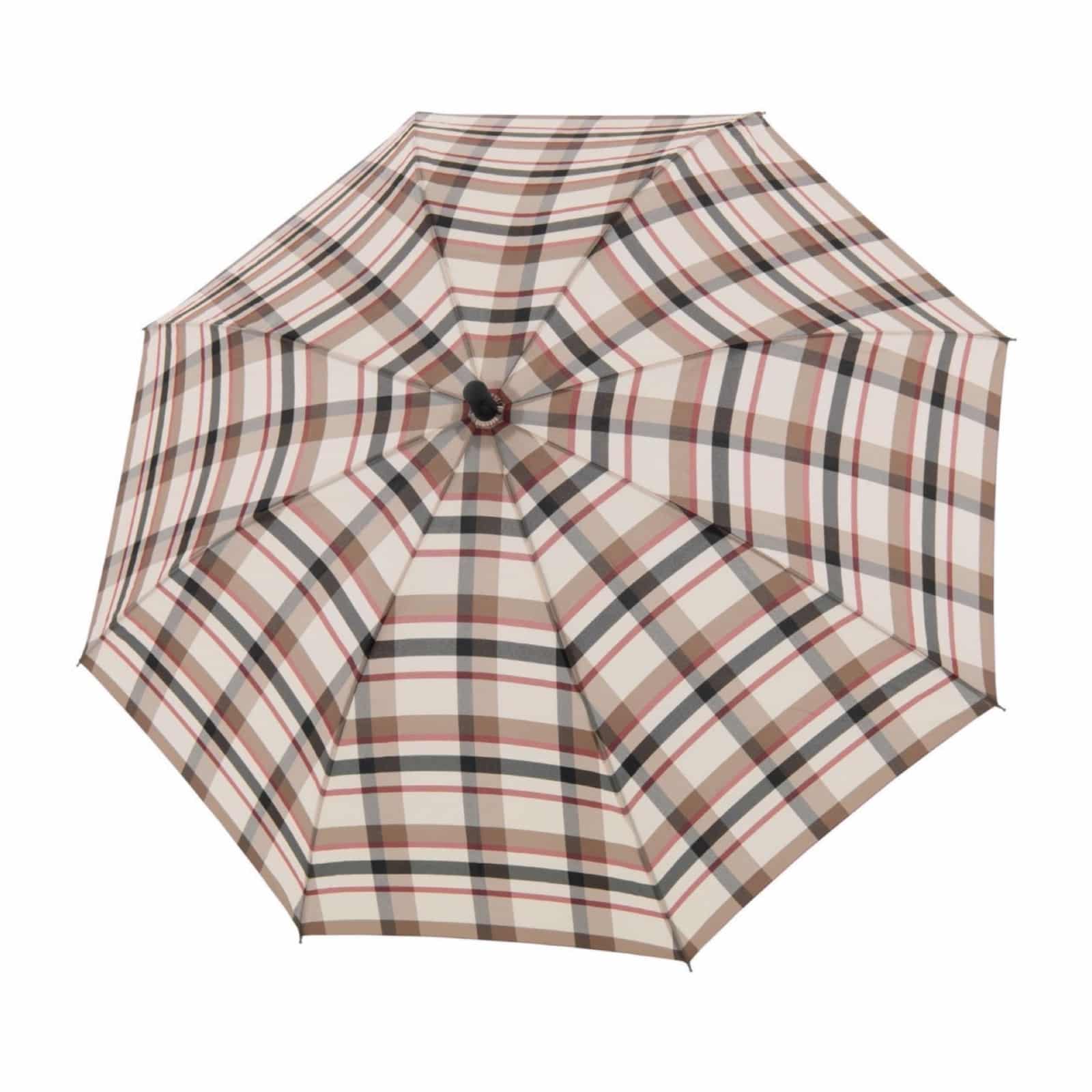 Doppler Modern Art Automatic Check/Karo Beige Classic umbrella