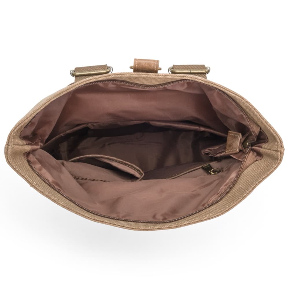 Ted Cole Ryggsekk i canvas - camel