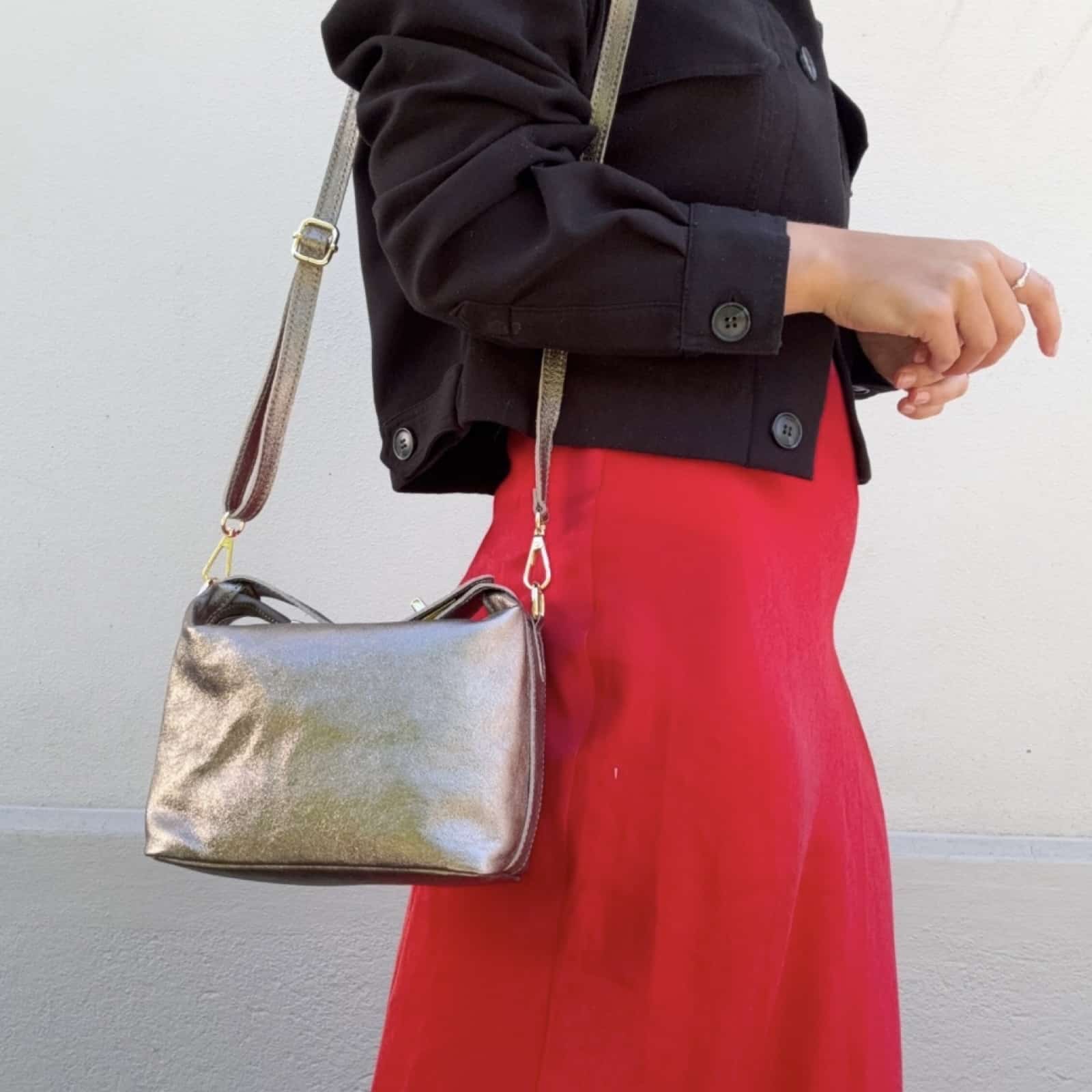 Enza Boxy Mini Bag, bronze