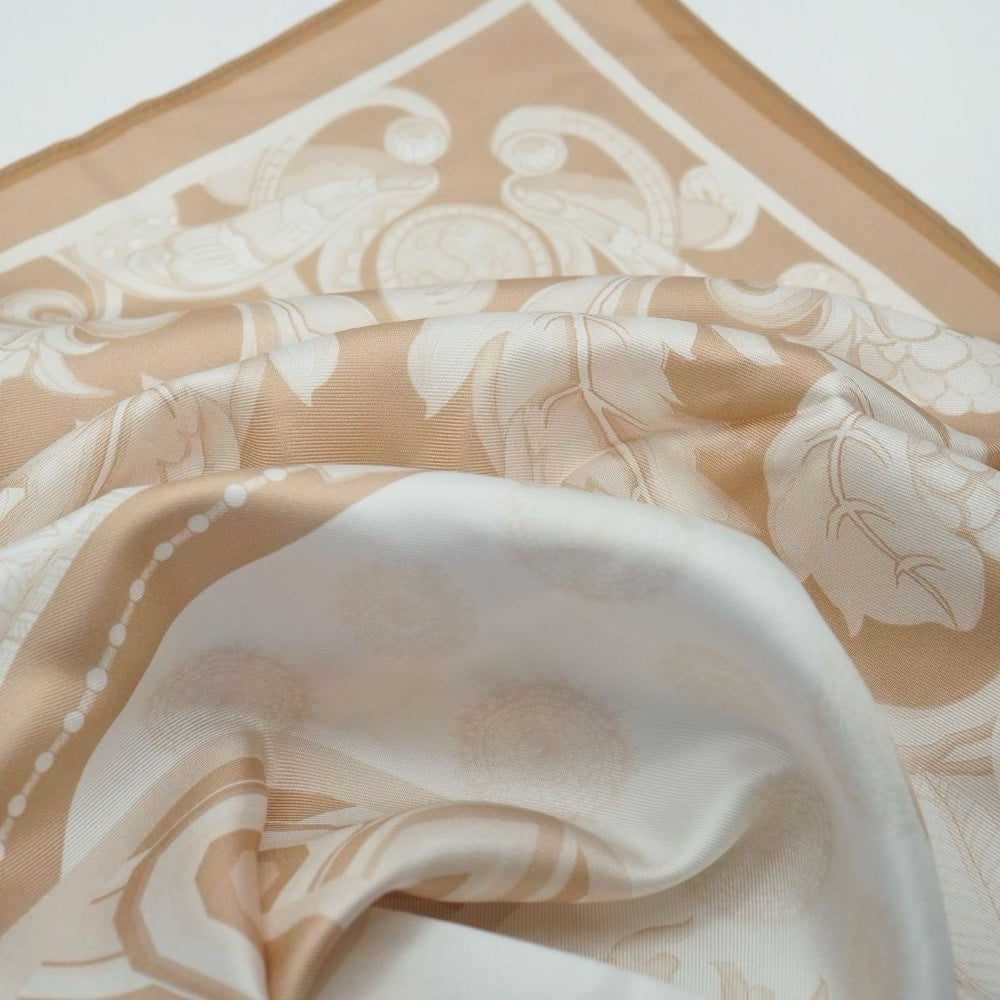 Silkeskjerf stort, beige