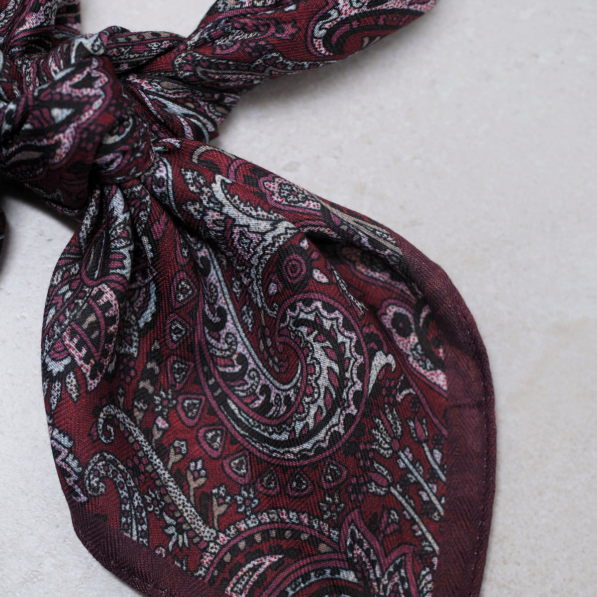 Lunt skjerf burgunder paisley