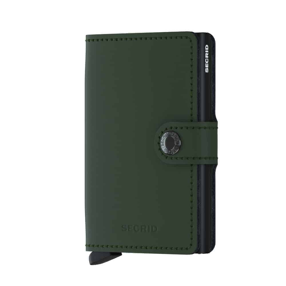 Secrid Miniwallet - matte green black forside
