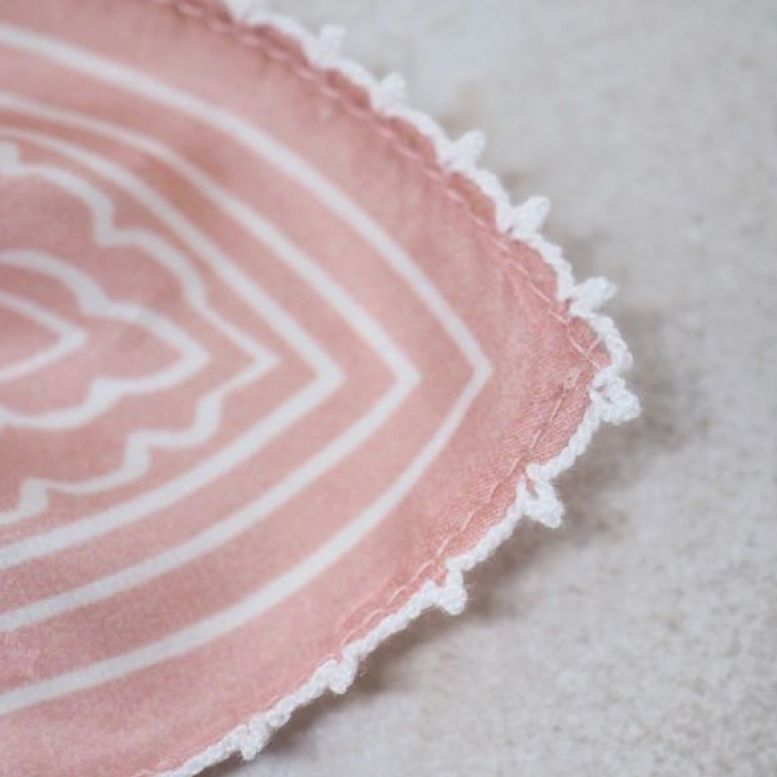 Silkeskjerf mini med picotkant, rosa