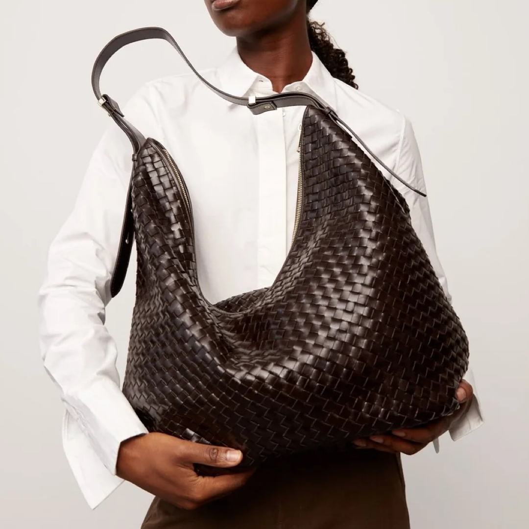 ADAX Salerno shoulder bag Magnolia | Dark Brown