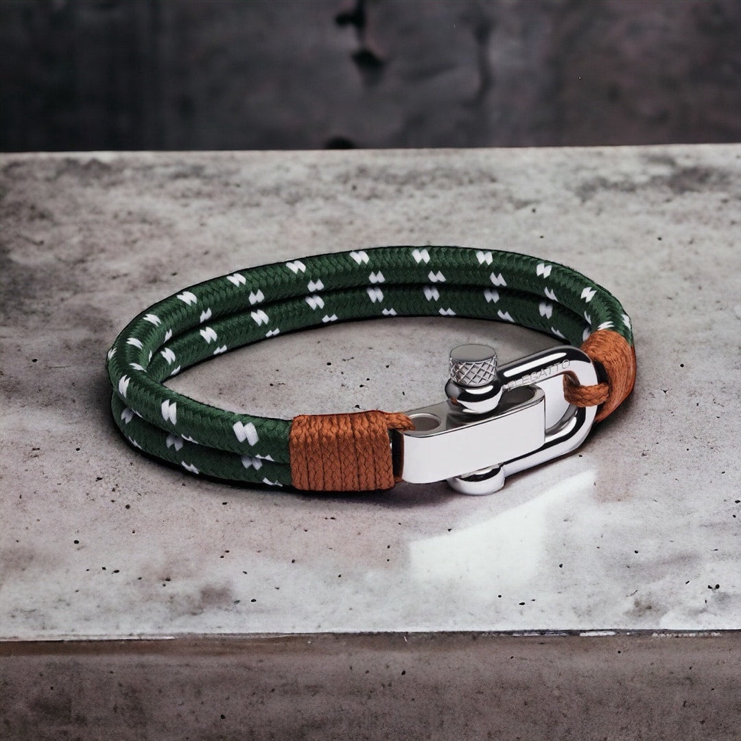 Elegatto Duetto Nautical Olive , armbånd herre