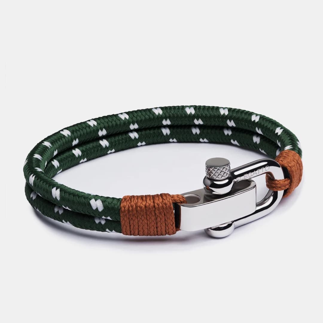 Elegatto Duetto Nautical Olive , armbånd herre