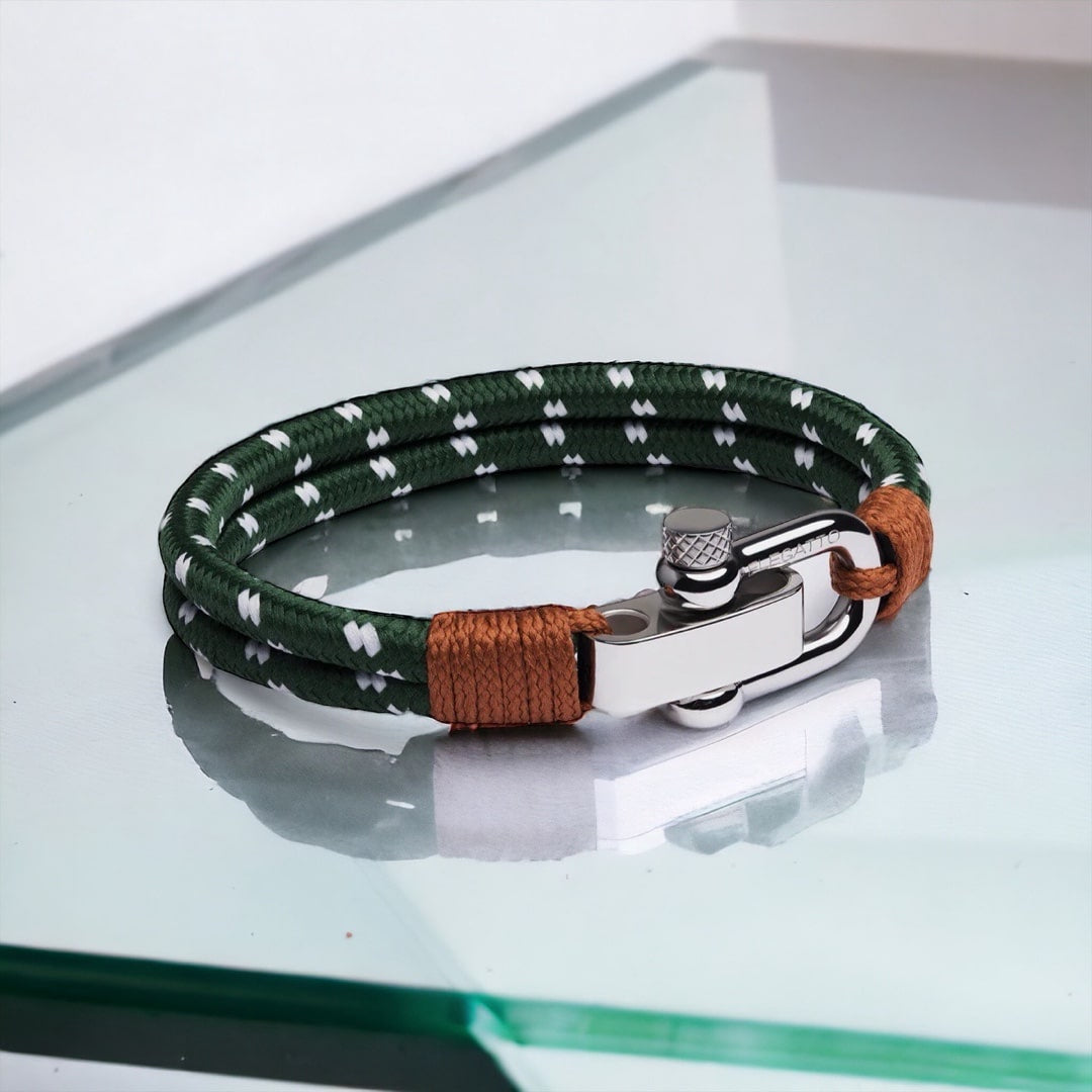 Elegatto Duetto Nautical Olive , armbånd herre