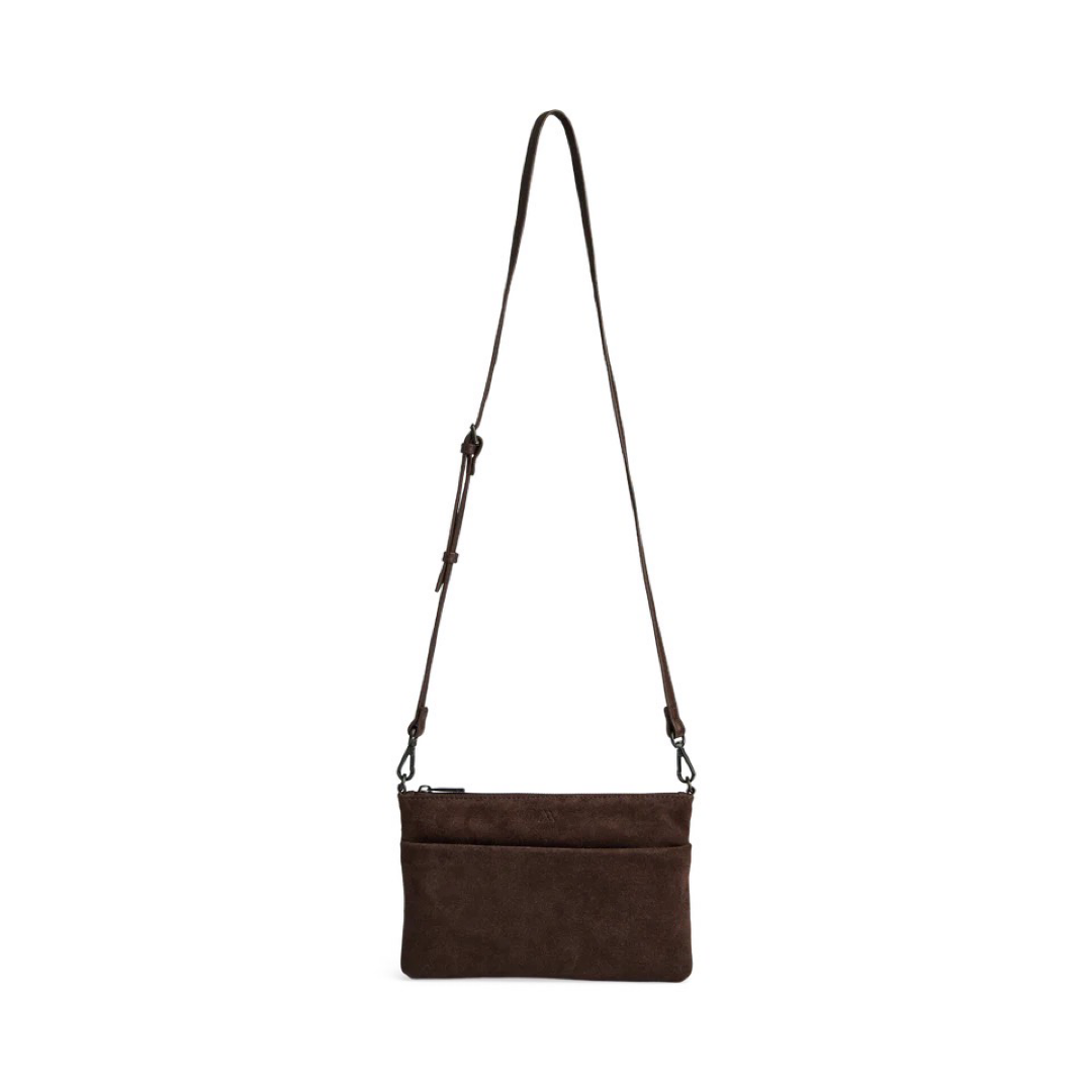 Markberg Karima Crossbody bag, Suede - Dark brown