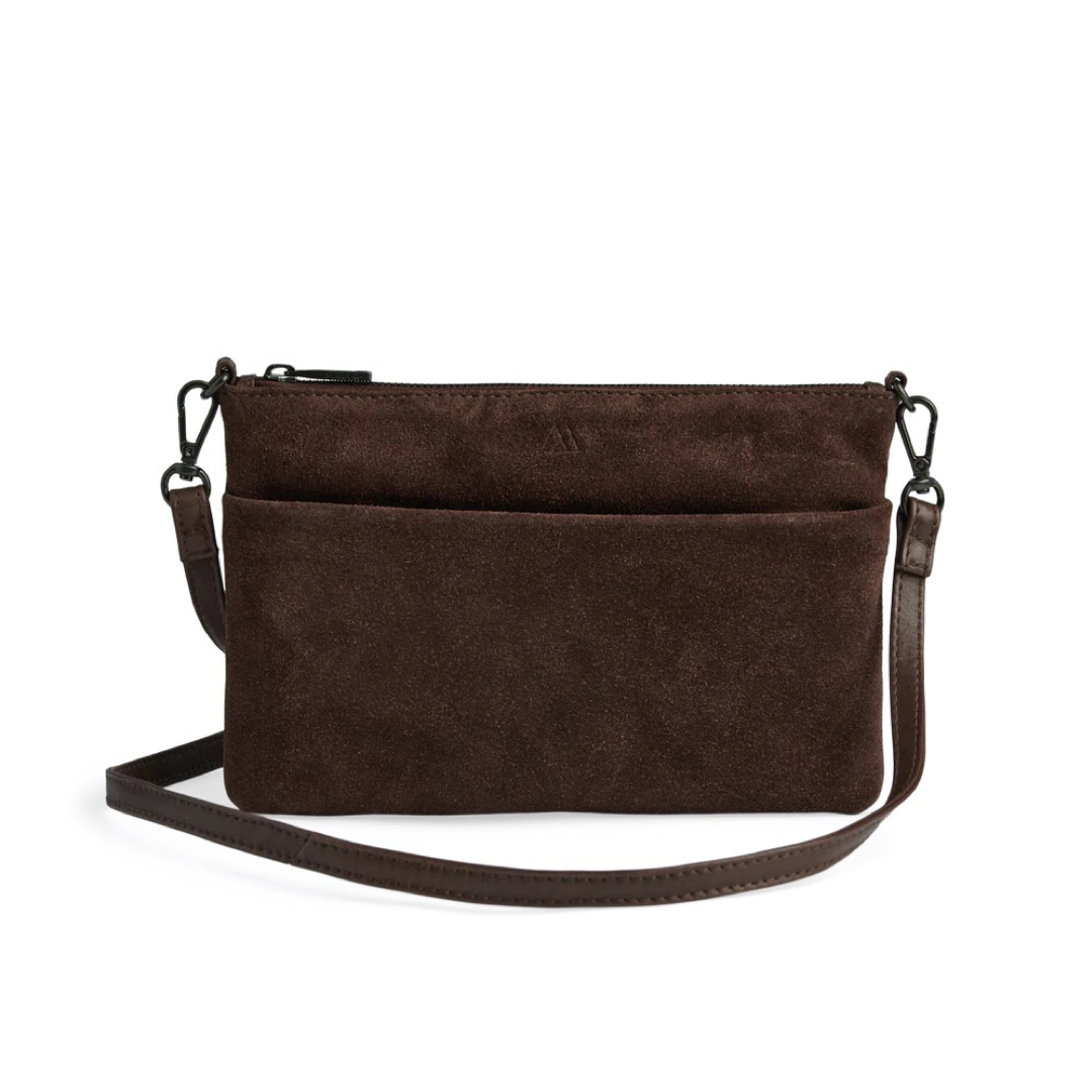 Markberg Karima Crossbody bag, Suede - Dark brown
