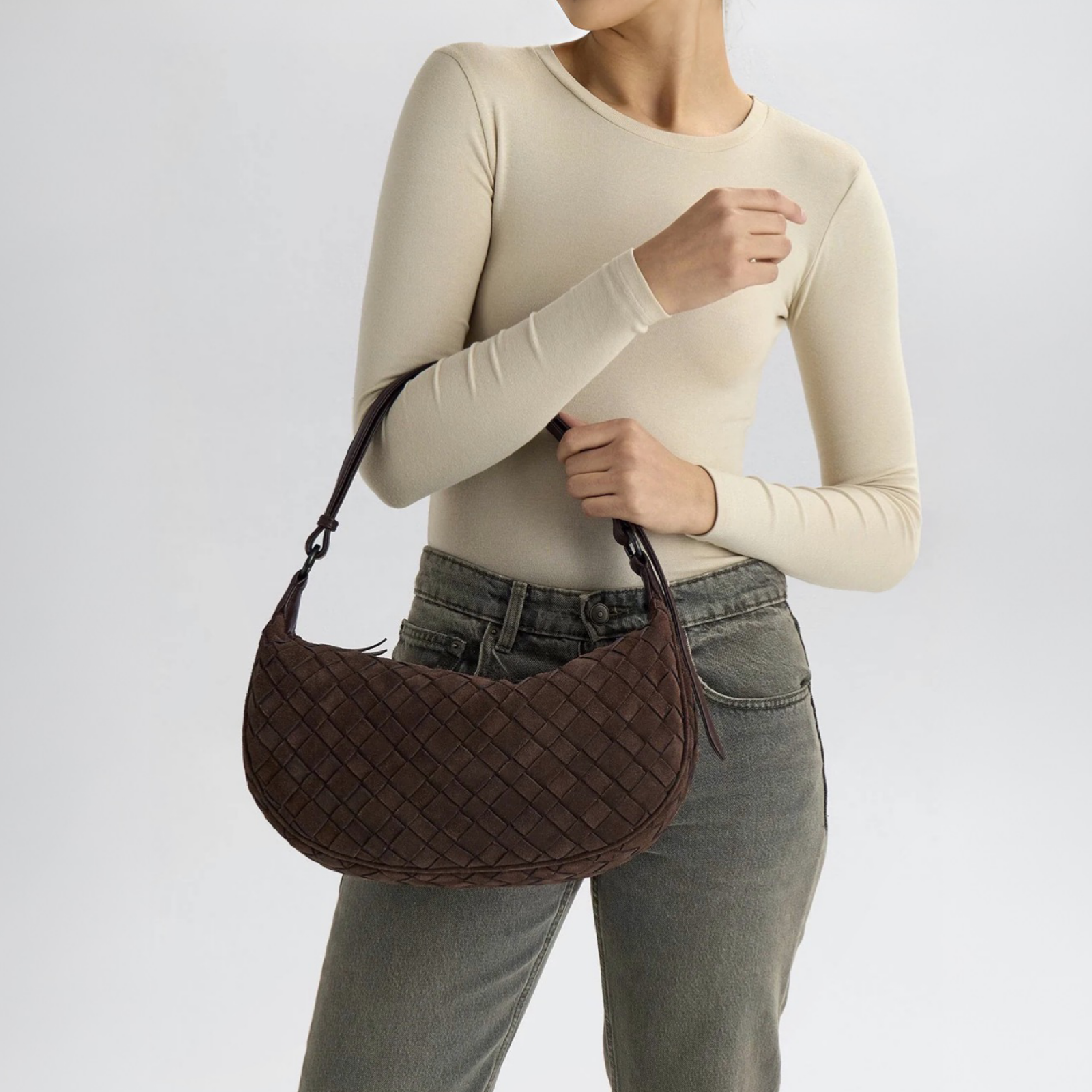 Markberg Muse bag, weave - Dark brown