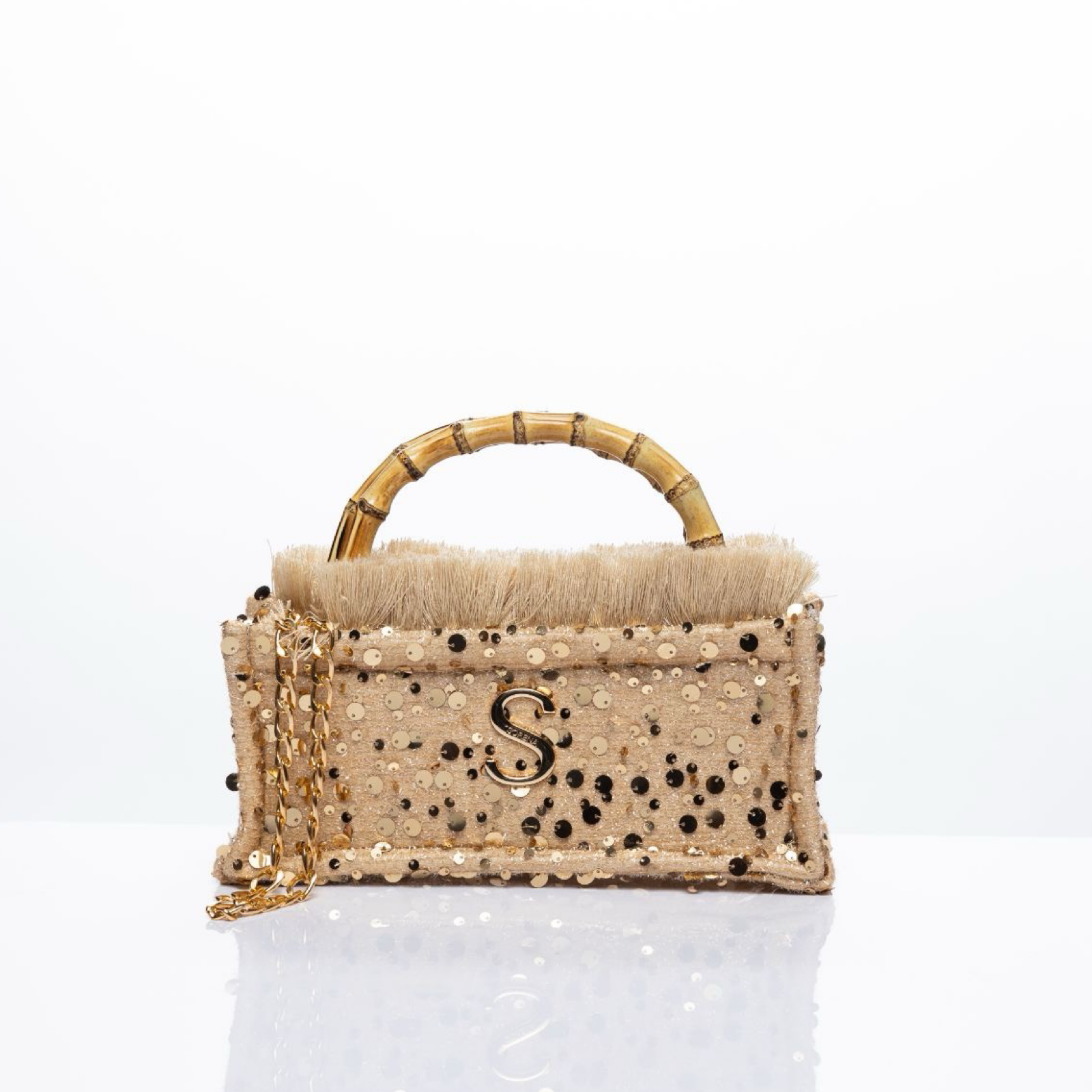 SORENA Zouzou Mini Bamboo bag - Beige