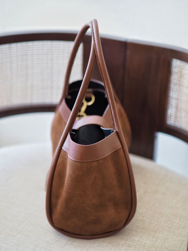 Caroline semsket skinnveske, cognac