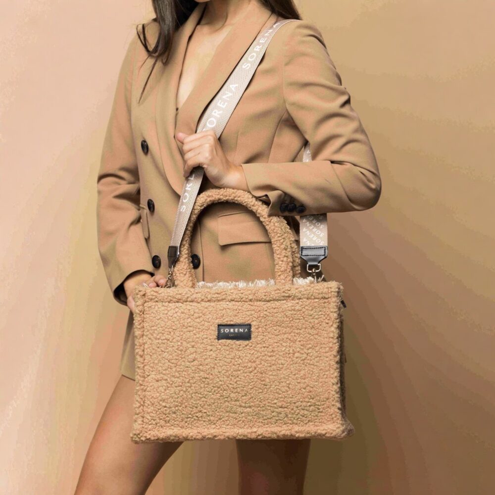 SORENA Teddy Honey Medium Tote Bag