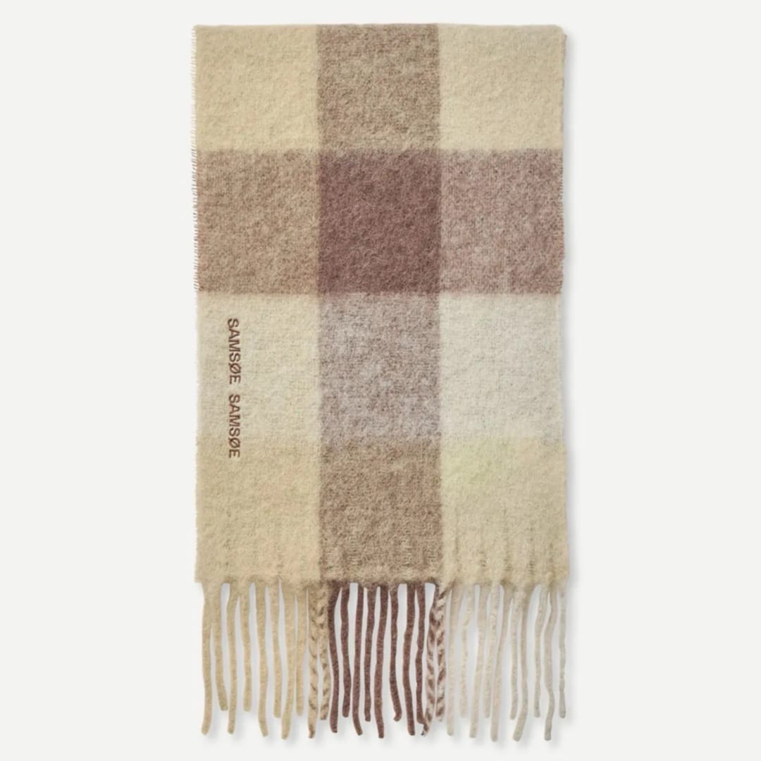 Samsøe Samsøe Alex Mohair/Alpakka Blend Scarf, Sea Turtle