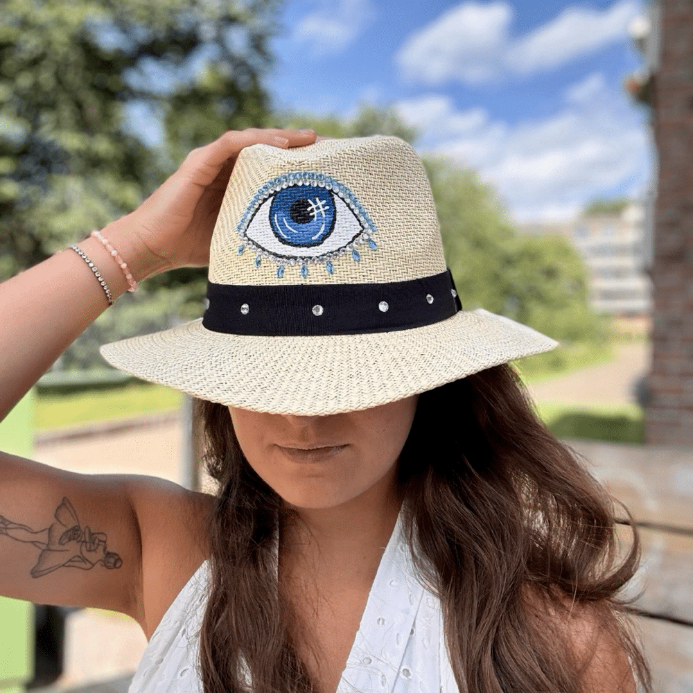 SORENA Hat Crystal Eye – Beige