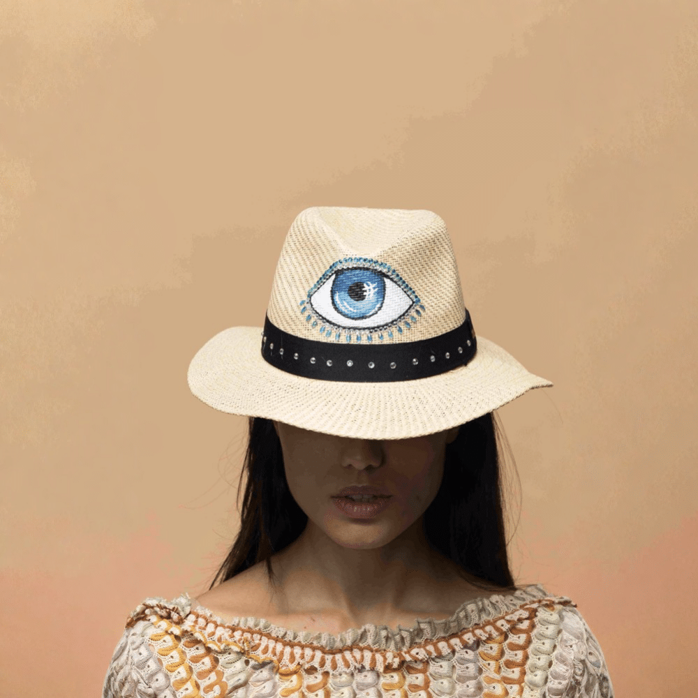 SORENA Hat Crystal Eye – Beige