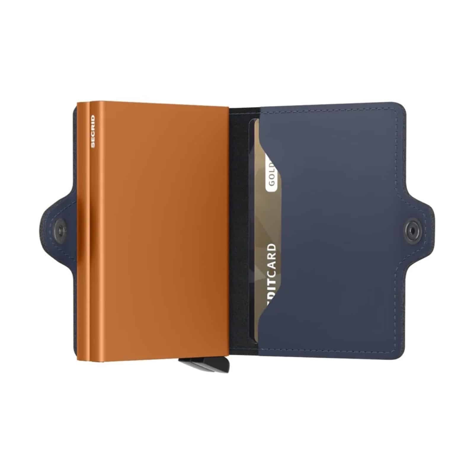 SECRID Twinwallet Matte Night Blue-Orange
