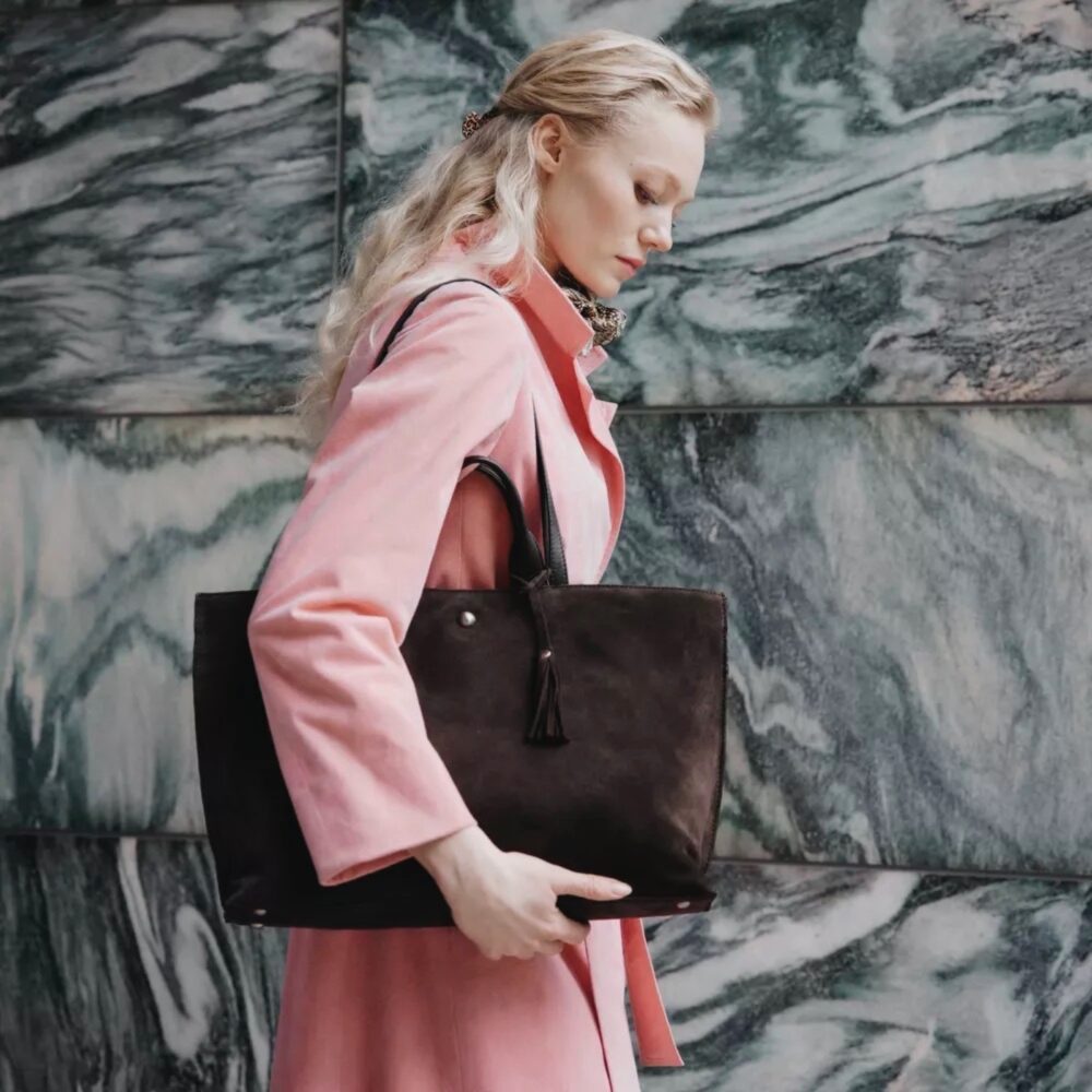 House of Nordic - Chic Boho Tote, semsket mørkebrun