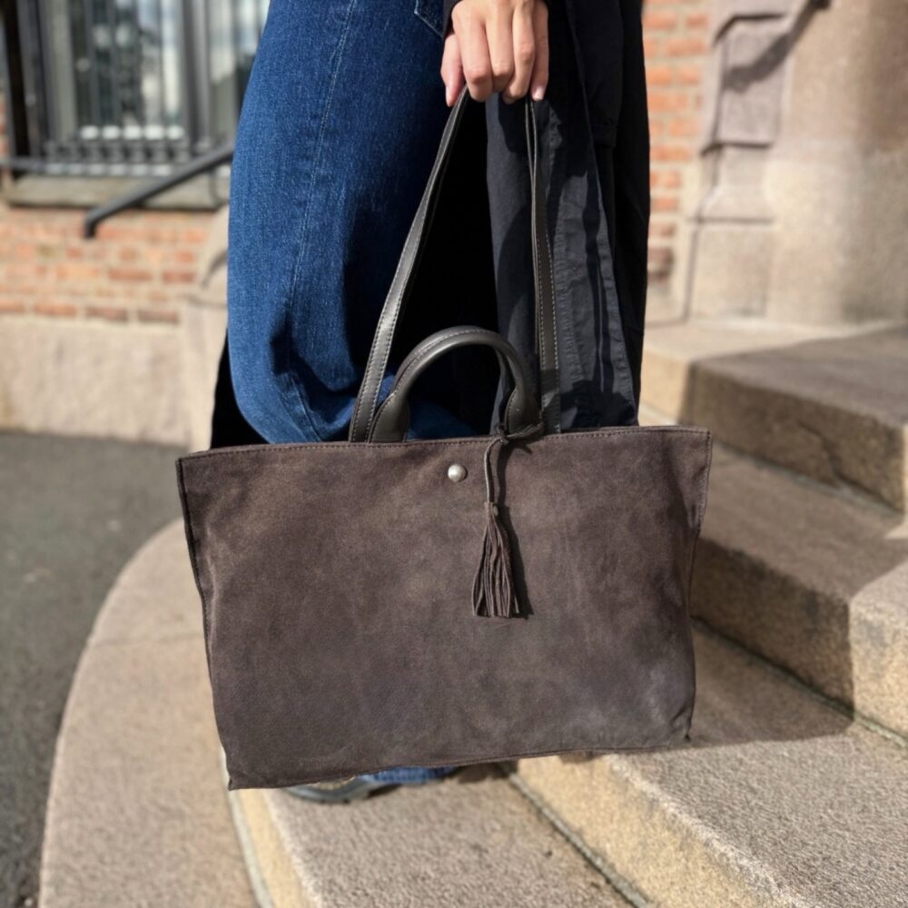 House of Nordic - Chic Boho Tote, semsket mørkebrun