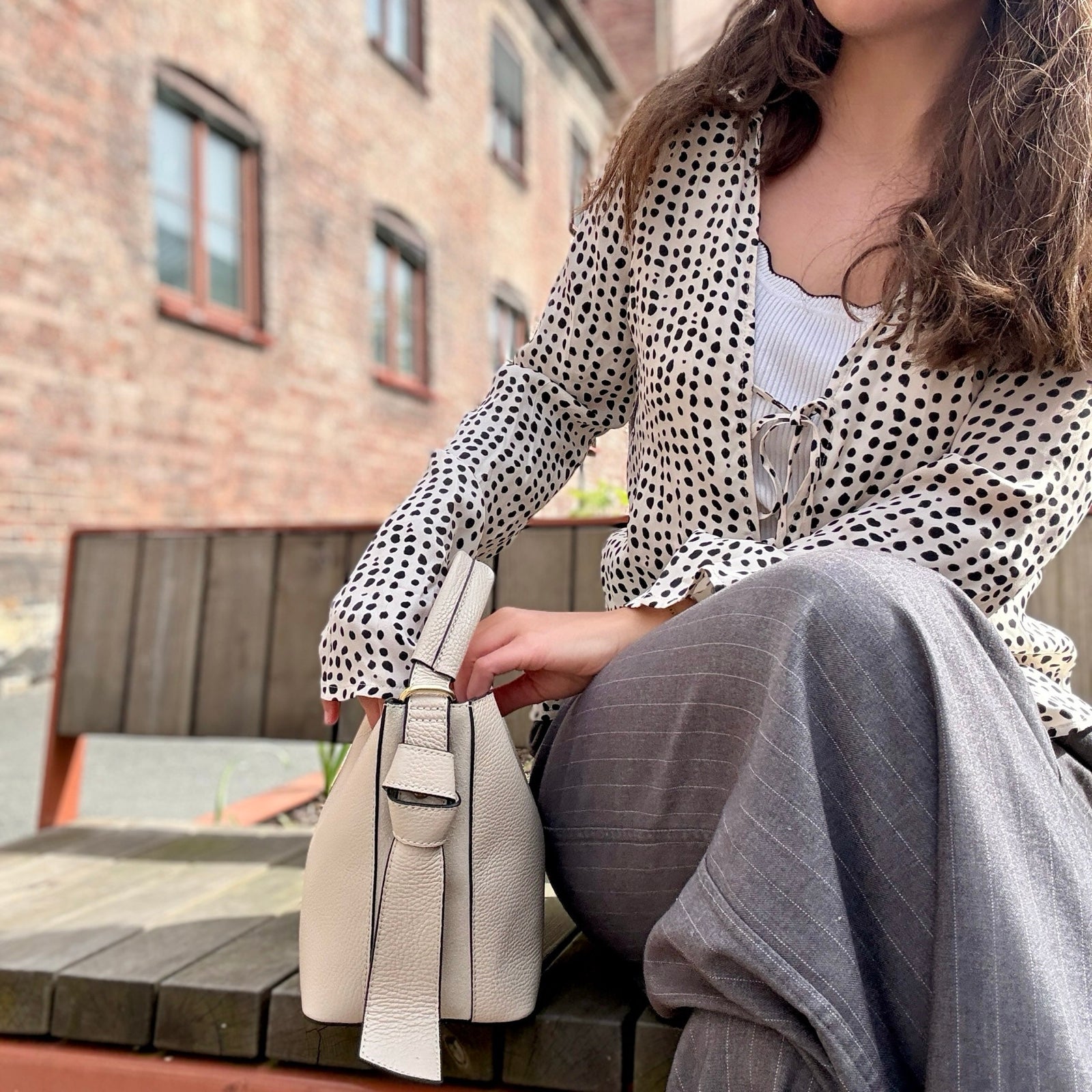 Bucket bag, off-white