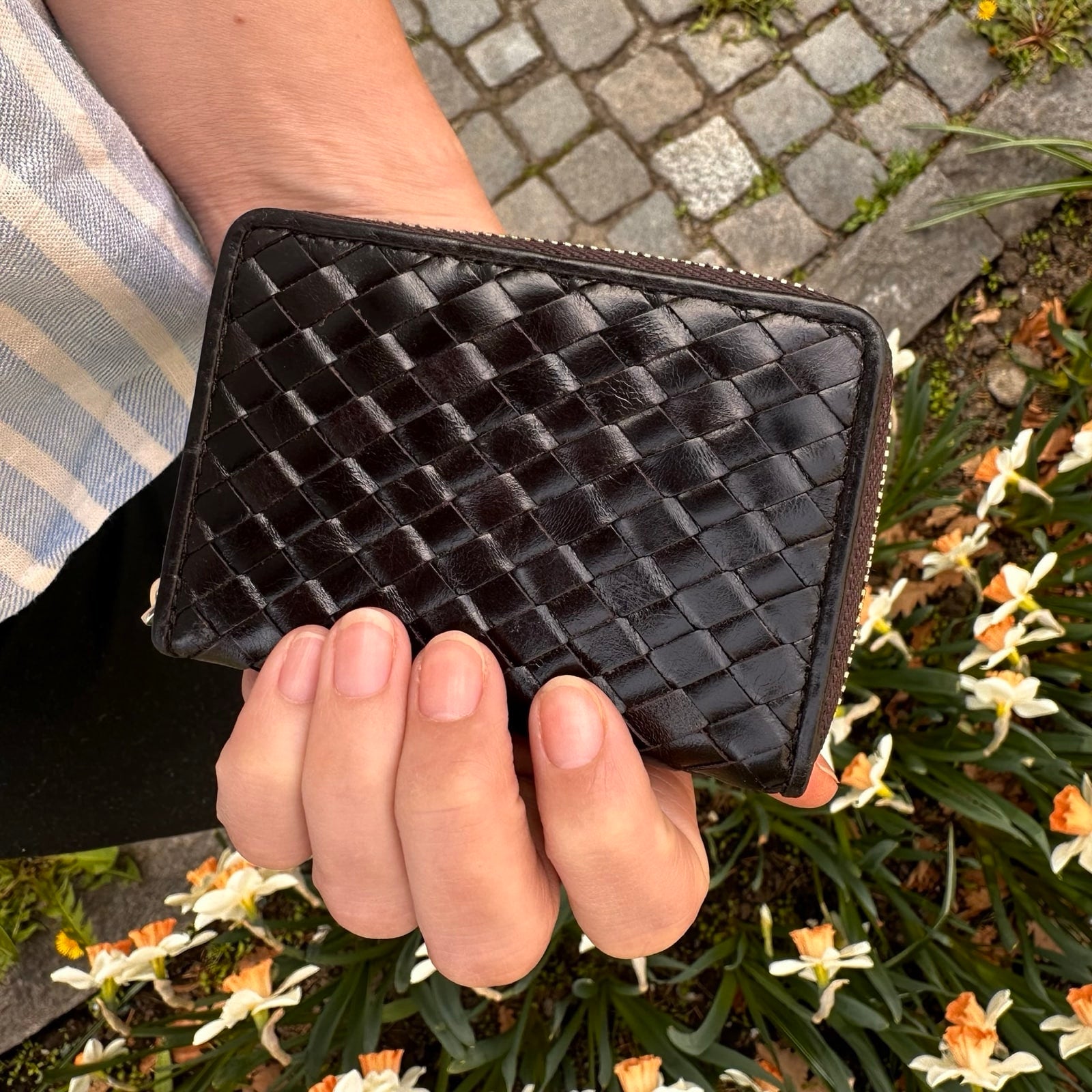 ADAX Salerno wallet Cornelia Braided
