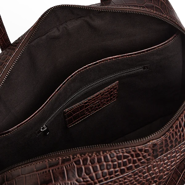 Markberg Elara jobbveske, Croco Espresso Brown