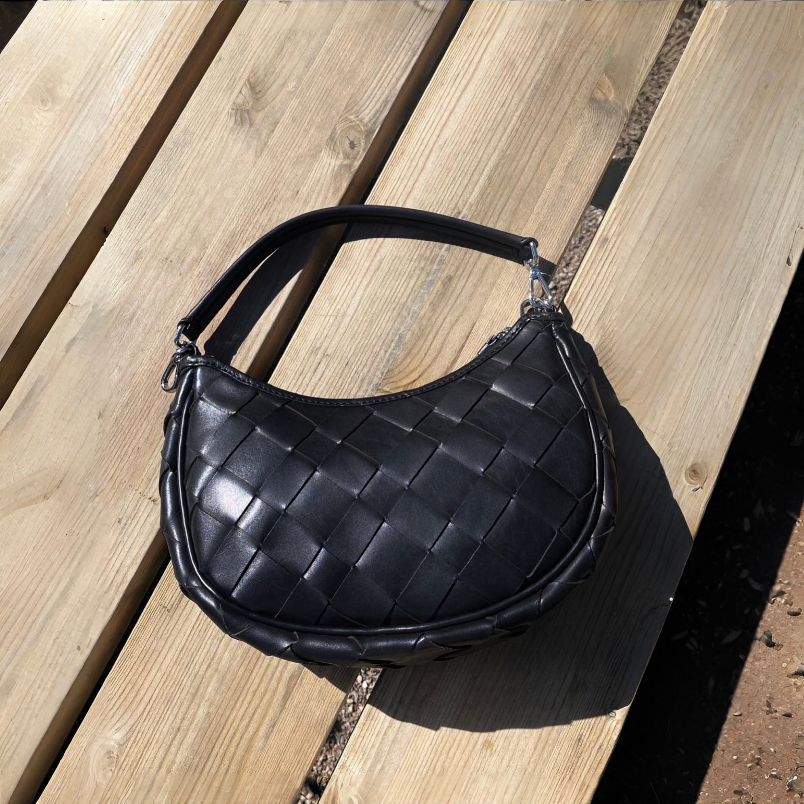 Markberg Helia Crossbody bag, Woven black