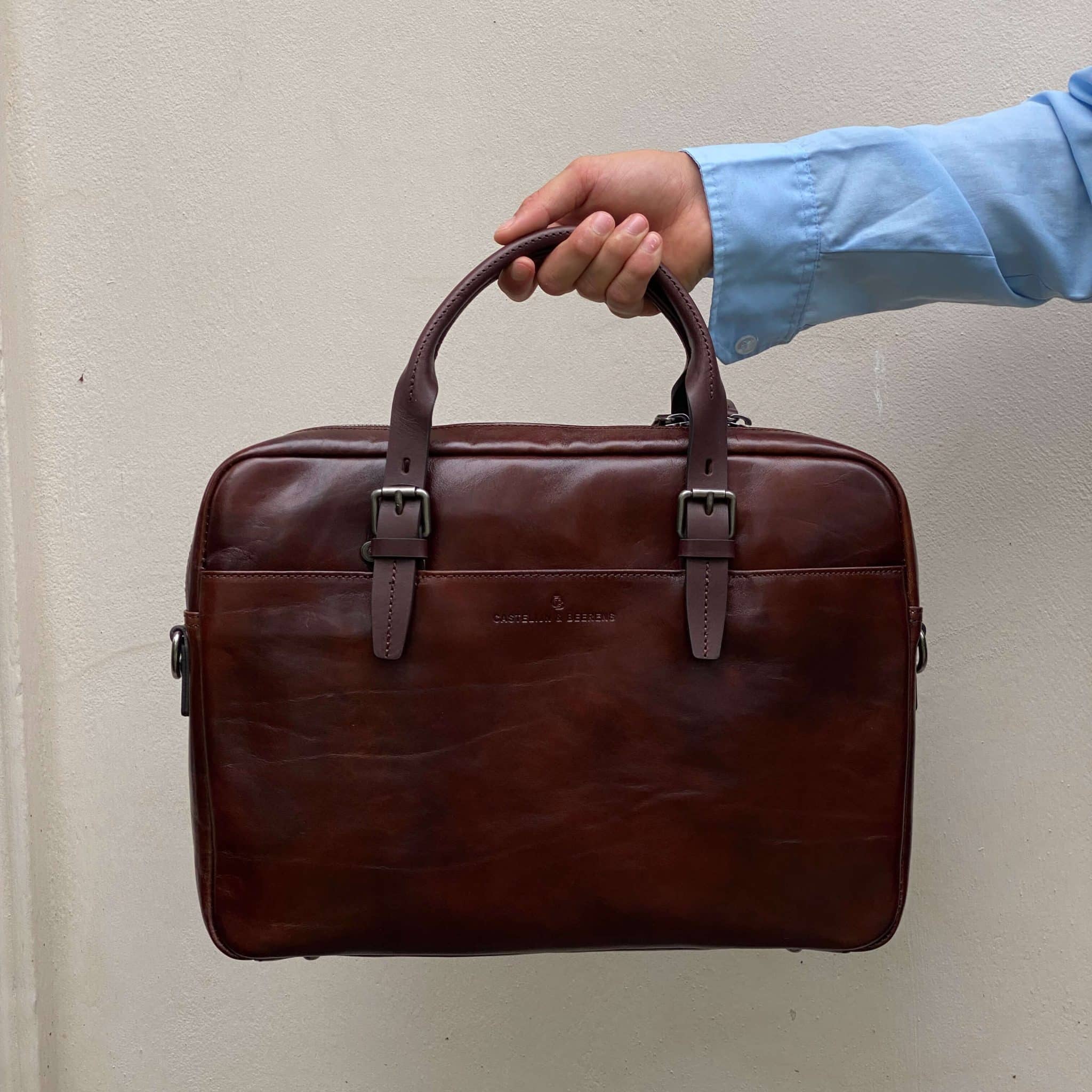 Castelijn & Beerens Rien PC-veske 15,6" RFID | mørk cognac