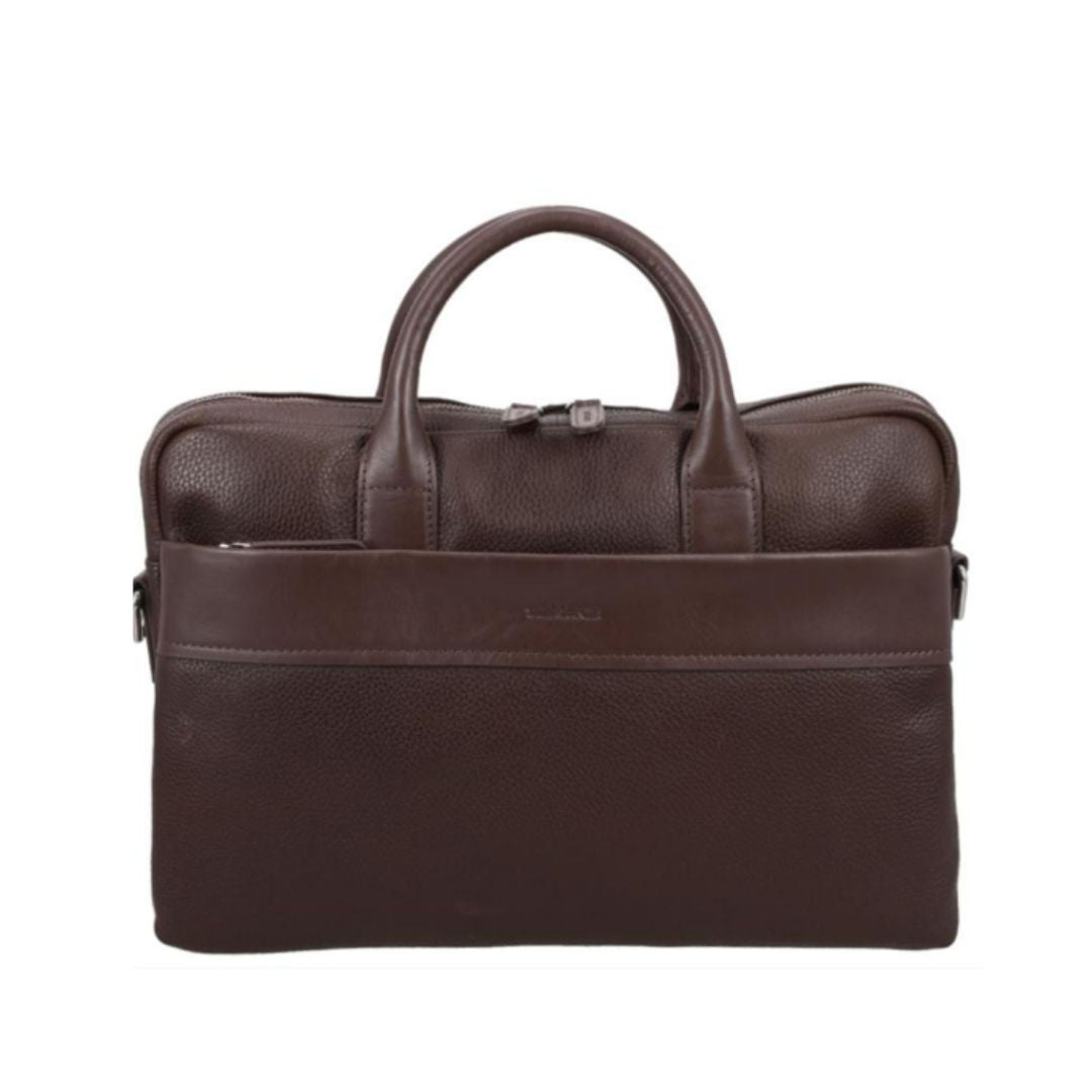 The Monte Briefcase17" medium - mørkebrun