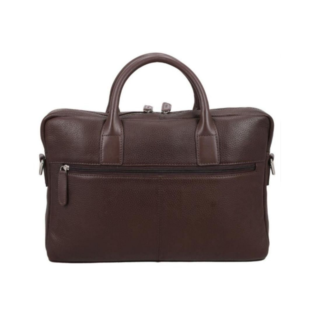 The Monte Briefcase17" medium - mørkebrun