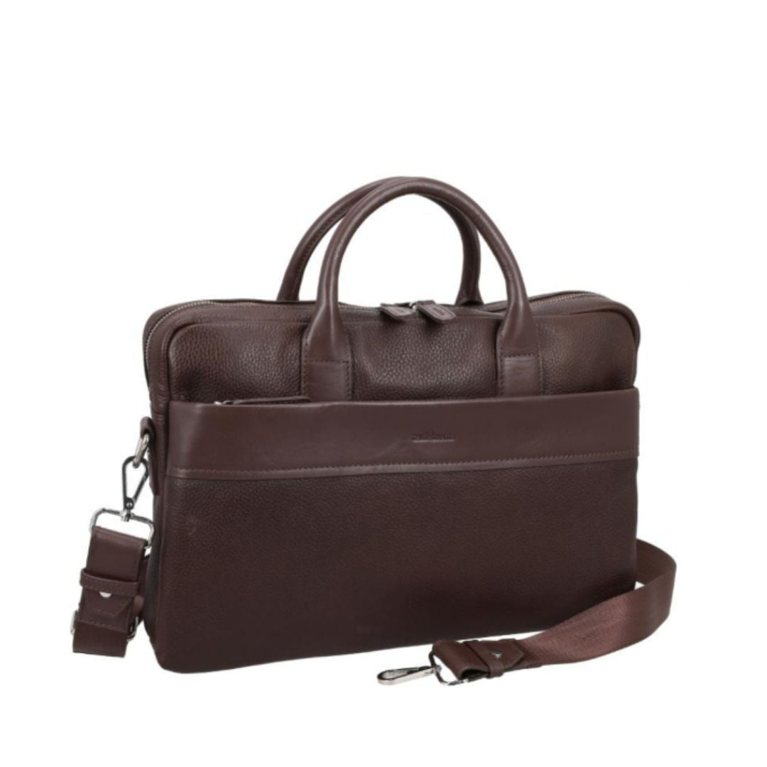 The Monte Briefcase17" medium - mørkebrun