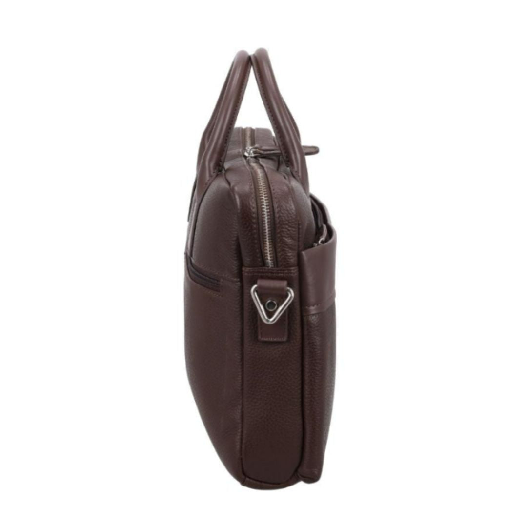 The Monte Briefcase17" medium - mørkebrun
