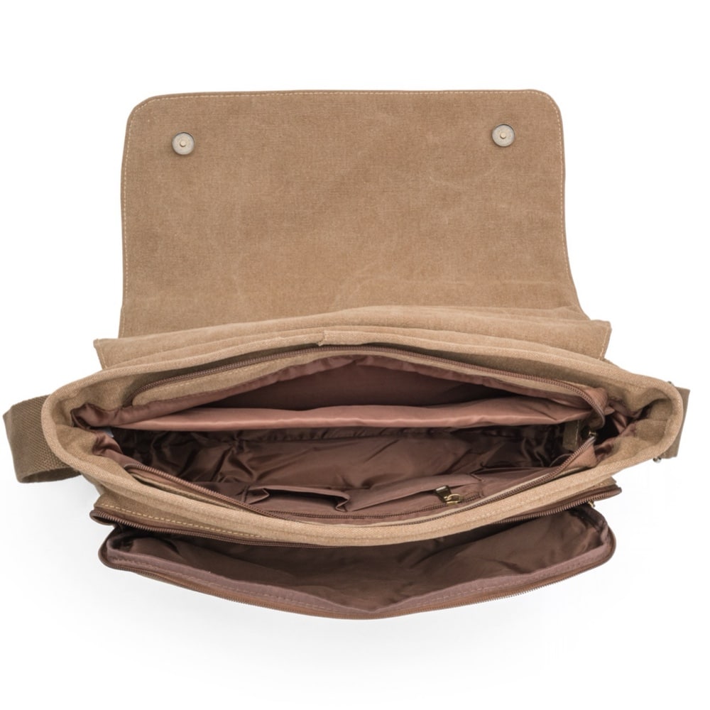 Ted Cole Flapbag canvas - camel