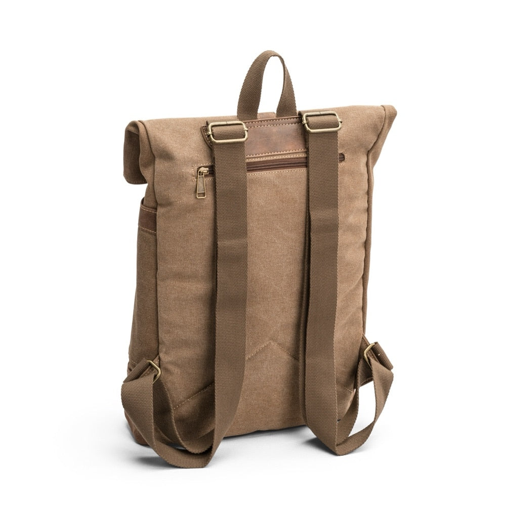 Ted Cole Ryggsekk i canvas - camel
